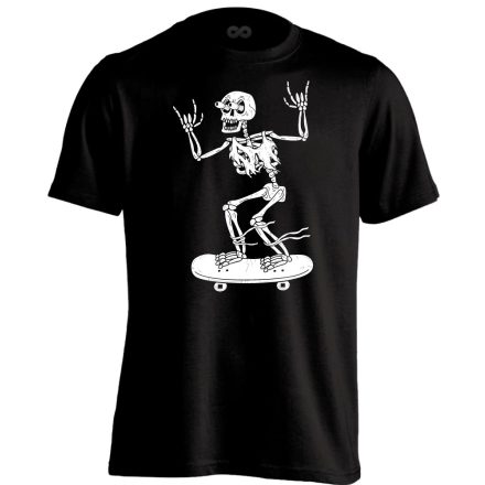 Metal gördeszkás férfi póló (fekete)