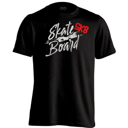 SK8 gördeszkás férfi póló (fekete)