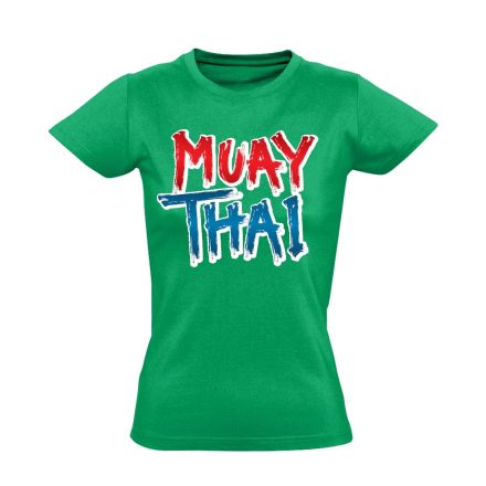 MuayThai thai bokszos női póló (zöld)