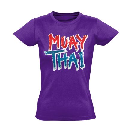 MuayThai thai bokszos női póló (lila)