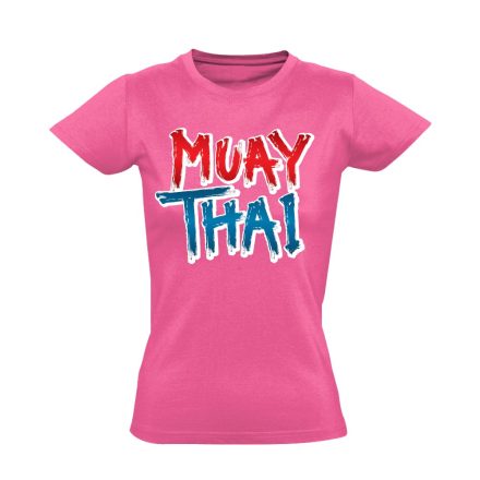 MuayThai thai bokszos női póló (rózsaszín)