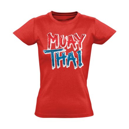 MuayThai thai bokszos női póló (piros)