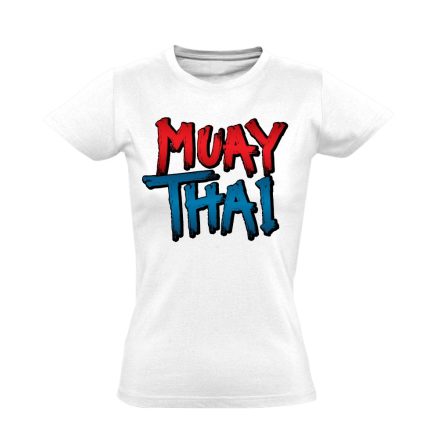 MuayThai thai bokszos női póló (fehér)