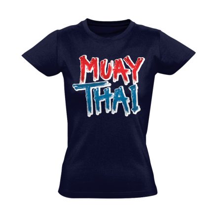MuayThai thai bokszos női póló (tengerészkék)