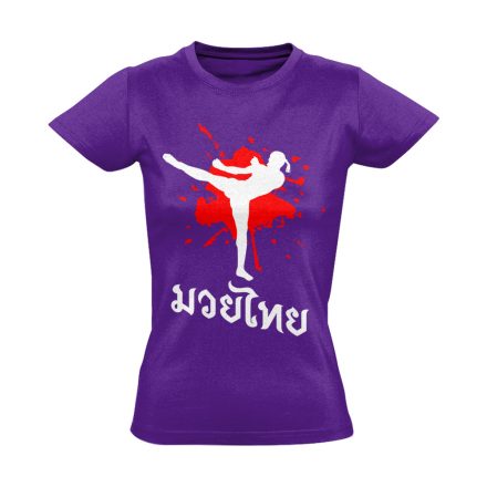 BeKellRúgni thai bokszos női póló (lila)