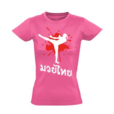 BeKellRúgni thai bokszos női póló (rózsaszín)