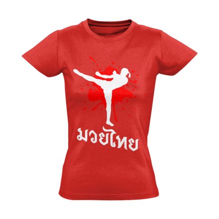 BeKellRúgni thai bokszos női póló (piros)