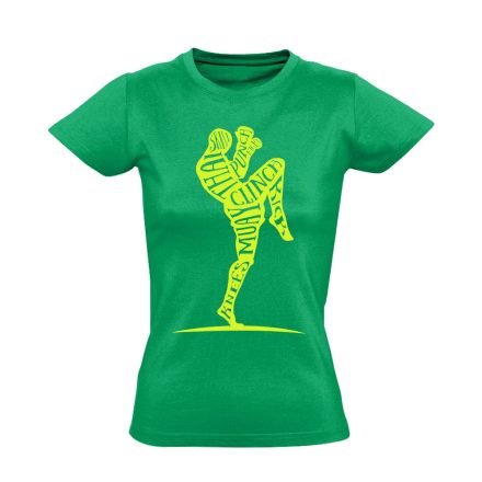 ThaiBokSzó thai bokszos női póló (zöld)