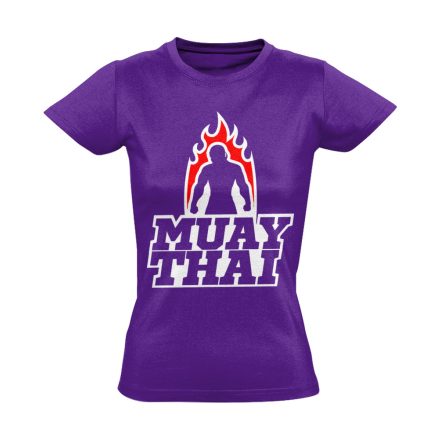 TűzbenEdzett thai bokszos női póló (lila)