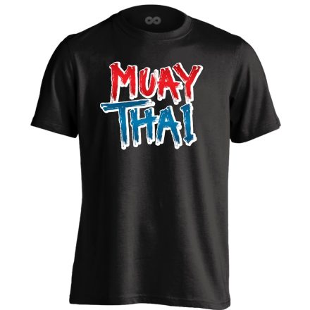 MuayThai thai bokszos férfi póló (fekete)