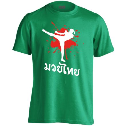 BeKellRúgni thai bokszos férfi póló (zöld)