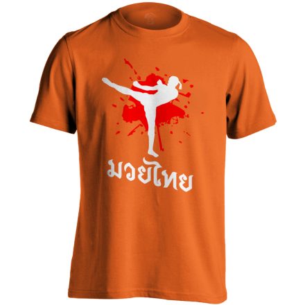 BeKellRúgni thai bokszos férfi póló (narancssárga)