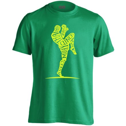 ThaiBokSzó thai bokszos férfi póló (zöld)