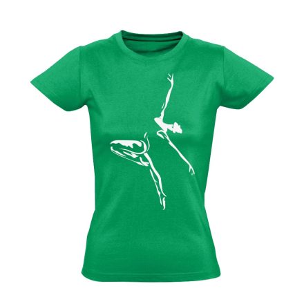 Pozíció "csúcsfény" balettos női póló (zöld)