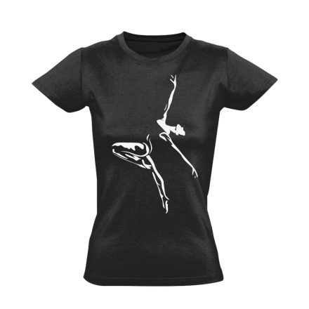 Pozíció "csúcsfény" balettos női póló (fekete)