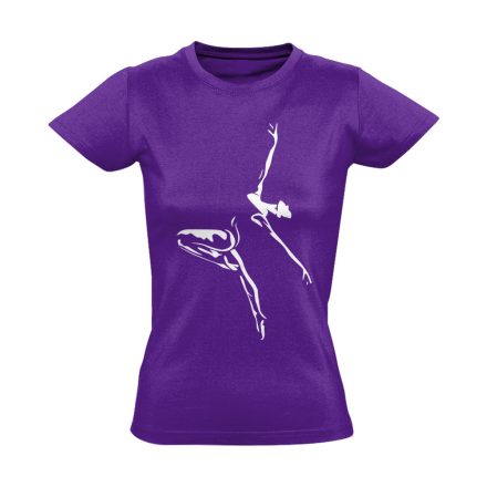 Pozíció "csúcsfény" balettos női póló (lila)