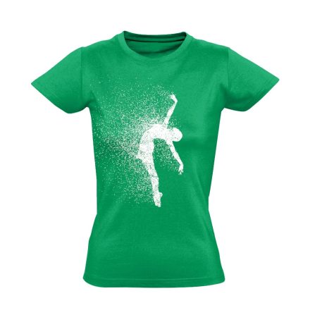 Pozíció "részecskék" balettos női póló (zöld)