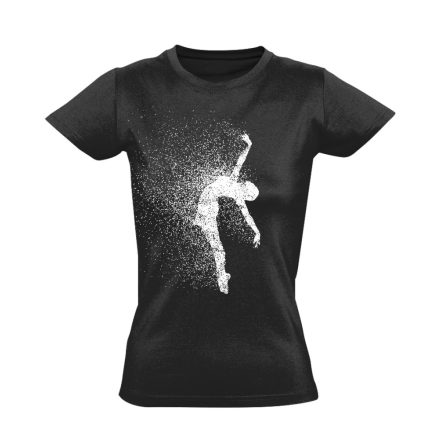 Pozíció "részecskék" balettos női póló (fekete)