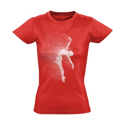 Pozíció "részecskék" balettos női póló (piros)