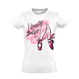 Chaussure "love" balettos női póló (fehér)