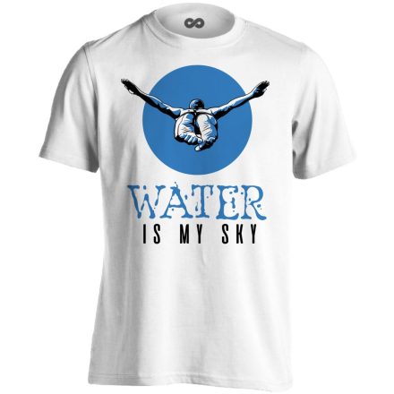 Water Is My Sky úszó férfi póló (fehér)