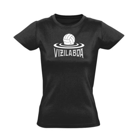 Vizilabda fodrozódás vizilabdás női póló (fekete)