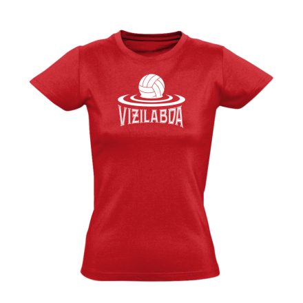 Vizilabda fodrozódás vizilabdás női póló (piros)