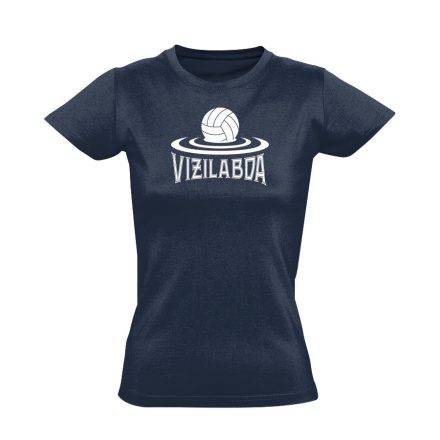 Vizilabda fodrozódás vizilabdás női póló (tengerészkék)