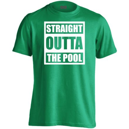 Straight outta the pool vizilabdás férfi póló (zöld)