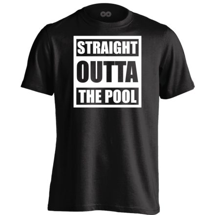 Straight outta the pool vizilabdás férfi póló (fekete)