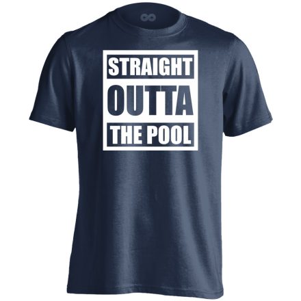 Straight outta the pool vizilabdás férfi póló (tengerészkék)