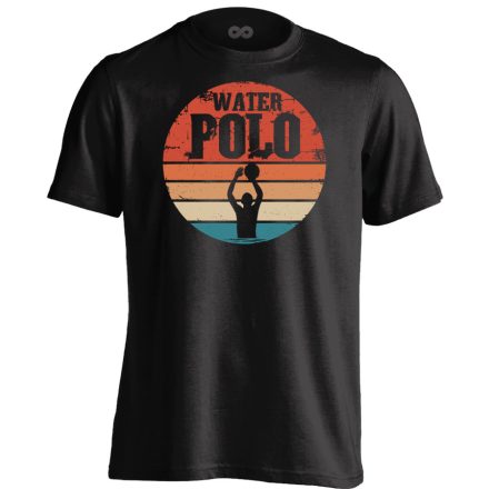 WateRETRO polo vizilabdás férfi póló (fekete)