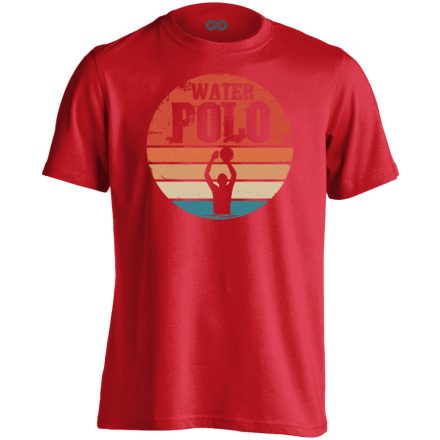 WateRETRO polo vizilabdás férfi póló (piros)