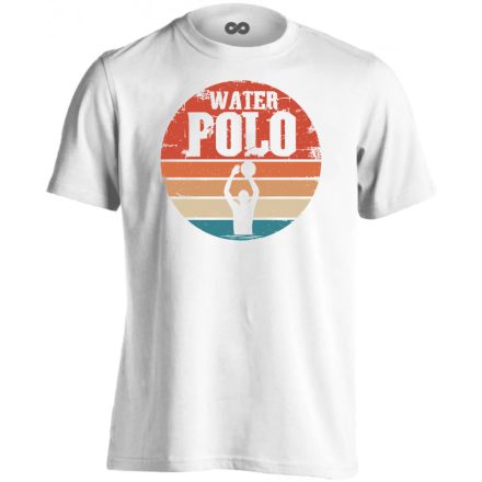 WateRETRO polo vizilabdás férfi póló (fehér)
