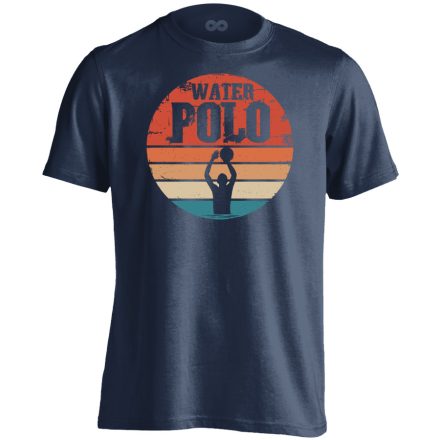 WateRETRO polo vizilabdás férfi póló (tengerészkék)