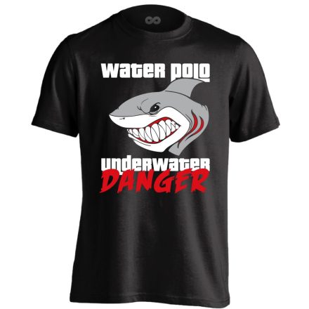 Underwater Danger vízilabdás férfi póló (fekete)