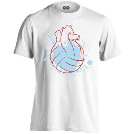 Water Polo Heart vízilabdás férfi póló (fehér)