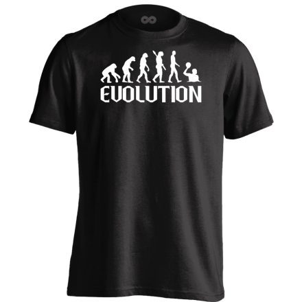 Evolúció vizilabdás férfi póló (fekete)
