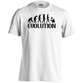 Evolúció vizilabdás férfi póló (fehér)