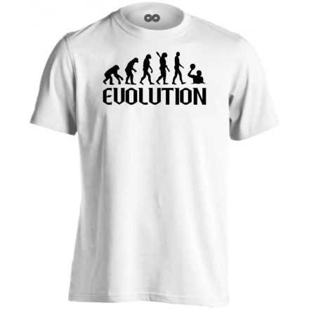 Evolúció vizilabdás férfi póló (fehér)