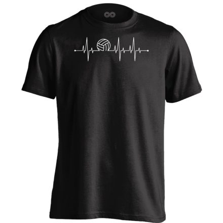 EKG vizilabdás férfi póló (fekete)