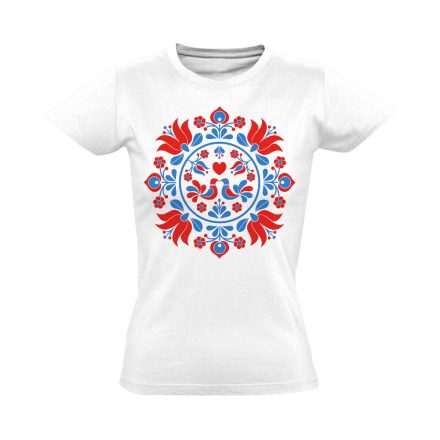 BékeKép folklóros női póló (fehér)