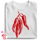 Magyar paprika folklór női póló (fehér)