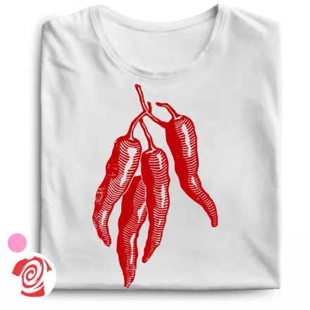 Magyar paprika folklór női póló (fehér)