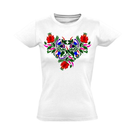 VéPipacs folklóros női póló (fehér)