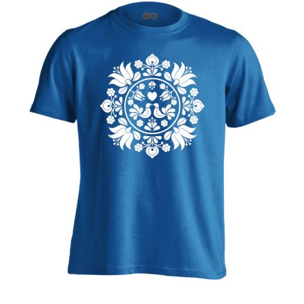 BékeKép folklóros férfi póló (kék)