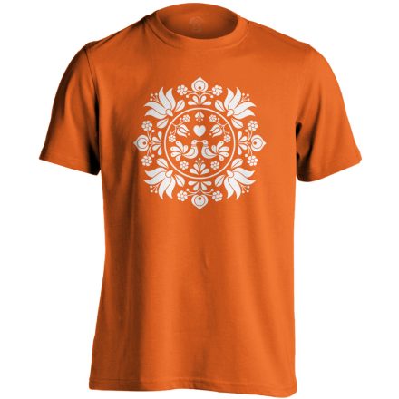 BékeKép folklóros férfi póló (narancssárga)