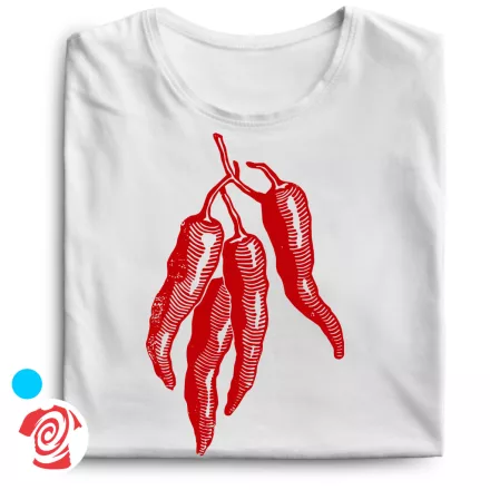 Magyar paprika folklór férfi póló (fehér)