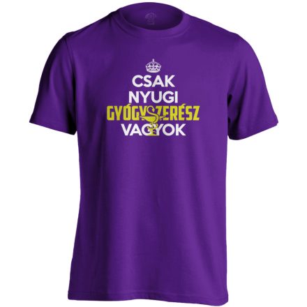 Nyugi, gyógyszerész vagyok férfi póló (lila)
