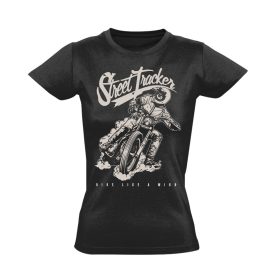 №15 motoros női póló (fekete)